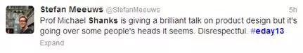 Verslag Emerce eDay 2013 - Michael Shanks - Tweet 4 Screeny tweets 4 Michael Shanks Emerce eDay 2013