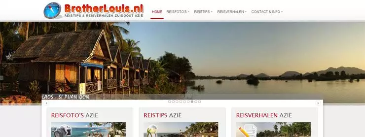 Preview nieuw design reiswebsite Brotherlouis.nl 3.0