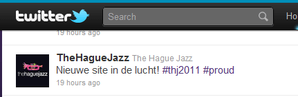 Twitter The Hague Jazz nieuwe website